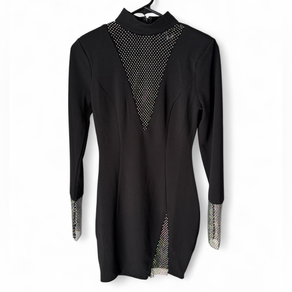 Privy Black Dress with Silver Details